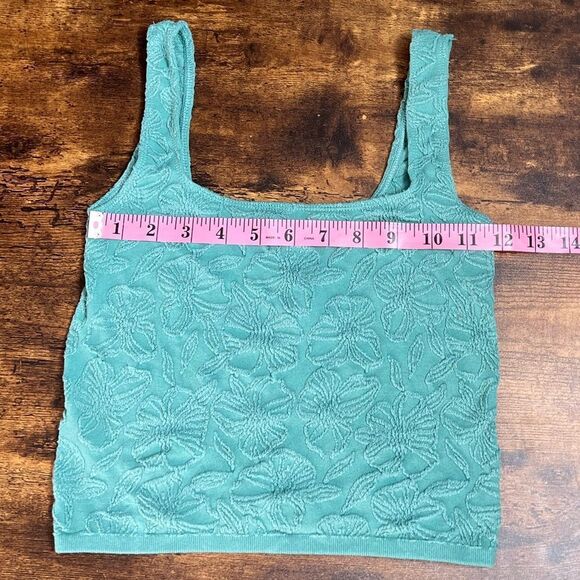 Anthropologie The Hannah Seamless Textured Tank in Blue Green Floral. S/M. NWT! - Picture 14 of 16